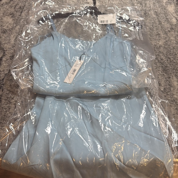 Alice + Olivia Kiro Midi Slip Dress, Mineral Blue - Picture 9 of 10